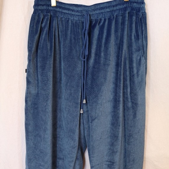 Vintage Jordan Blue Velour Drawstring Pants  Joggers XXL Flawed - Picture 2 of 13